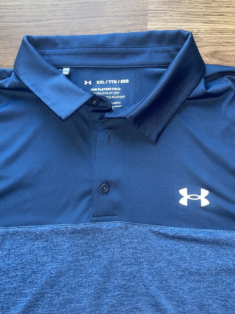 Under Armour Men's Navy and Heather Navy Performance Polo